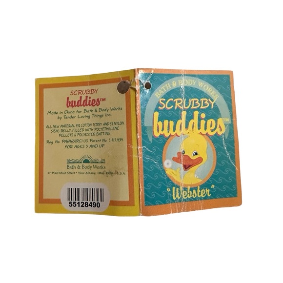 Bath & Body Works Scrubby Buddies NEW Webster Duck Kids Loofah Plush RARE - Picture 9 of 10